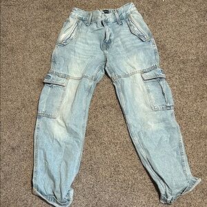 Light Blue Cargo Men Jeans